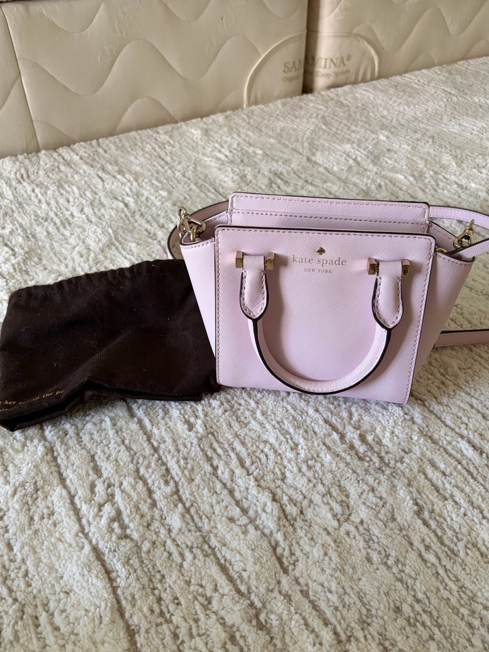 Kate Spade Cedar Street Light Pink Mini Hayden Top Handle Crossbody Bag - Picture 2 of 7